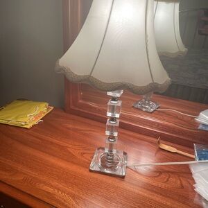 Vintage Table Lamp with Glass Accents
